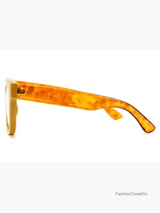 Retro Square Thick Frame Blue Light Blocking Reading Glasses Anti Glare